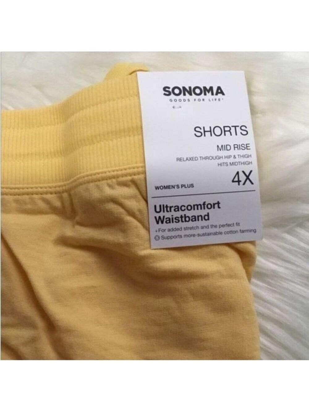 Sonoma Goods For Life midrise shorts Woman’s size 4X cider yellow pockets - Picture 11 of 12